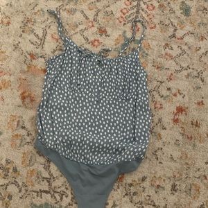 Abercrombie Teal Polka Dot Bodysuit